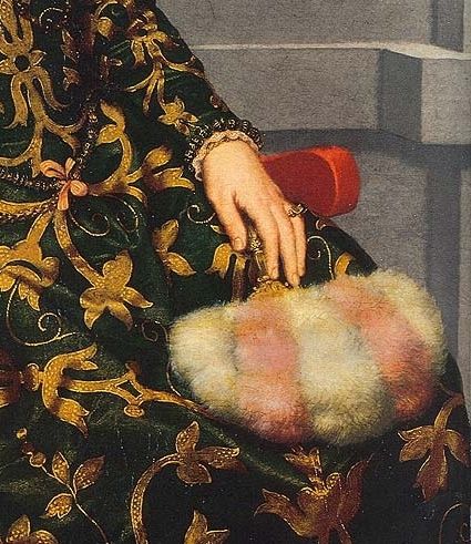 Giovanni Battista Moroni Portrait of Isotta Brembati Grumelli The Accademia Carrara, Bergamo, Italy ca. 1550 (detail)